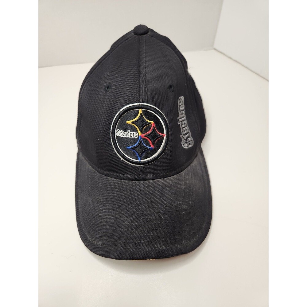 Pittsburgh Steelers Hat Cap Fitted OSFA NFL Football Black Logo Reebok